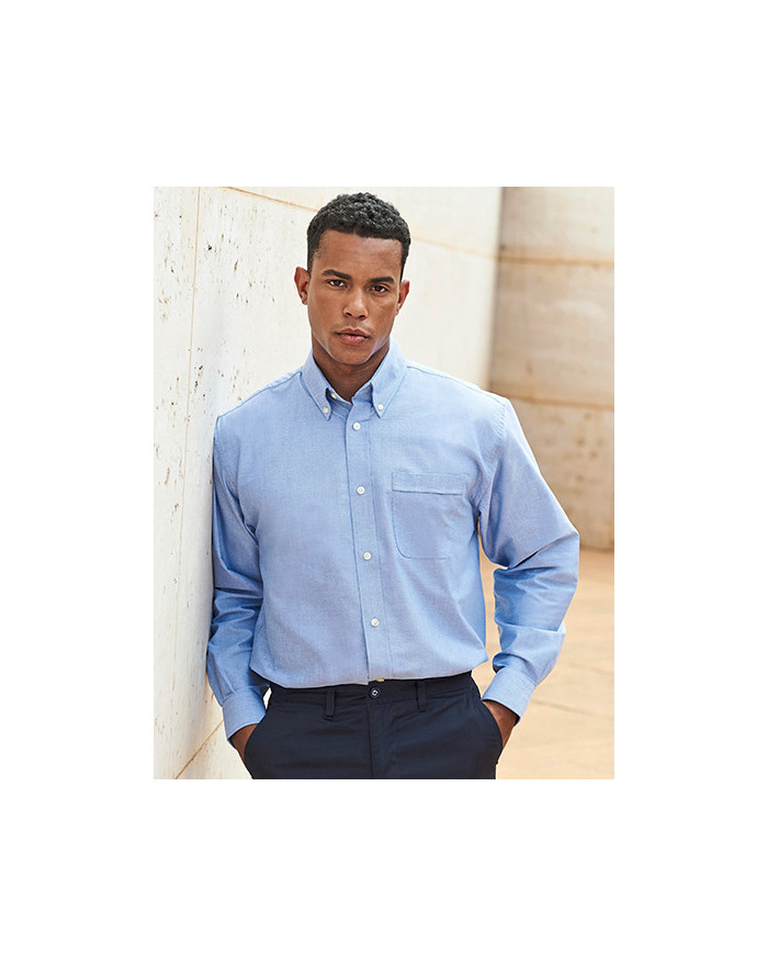 Chemise d'entreprise Personnalisée Manche Longue Duo 170 g/m² - Henbury H510 - Chemise d'entreprise Personnalisée avec marqua...