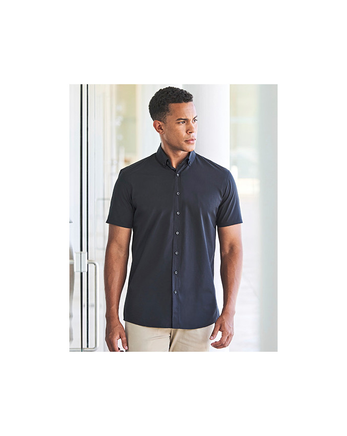 Chemise d'entreprise Personnalisée Manche Courte Homme 140 g/m² - Henbury H588 - Chemise d'entreprise Personnalisée avec marq...