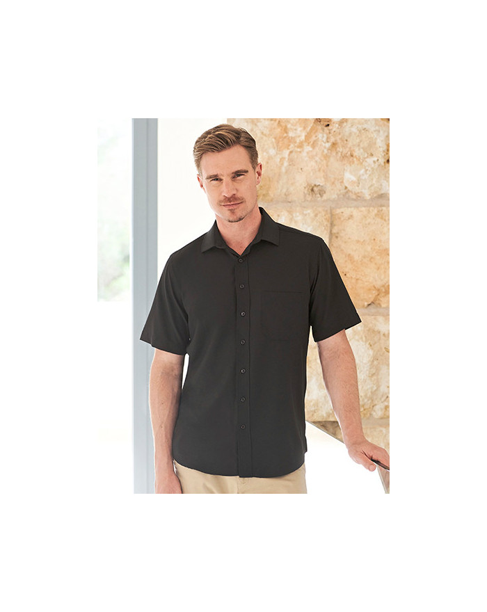 Chemise d'entreprise Personnalisée Manche Courte Duo 115 g/m² - Henbury H595 - Chemise d'entreprise Personnalisée avec marqua...