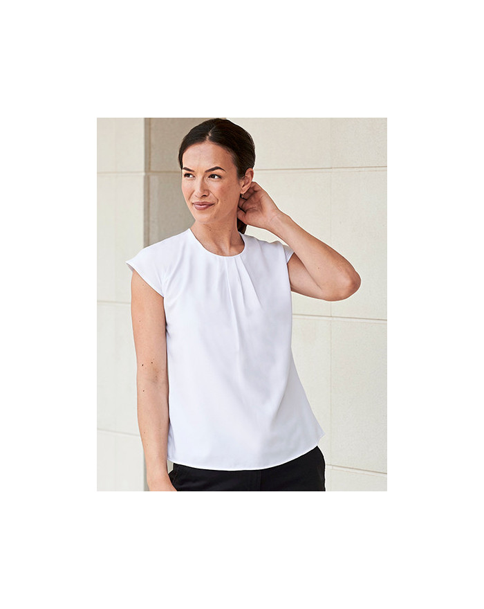 Chemise d'entreprise Personnalisée Manche Courte Femme 115 g/m² - Henbury H597 - Chemise d'entreprise Personnalisée avec marq...