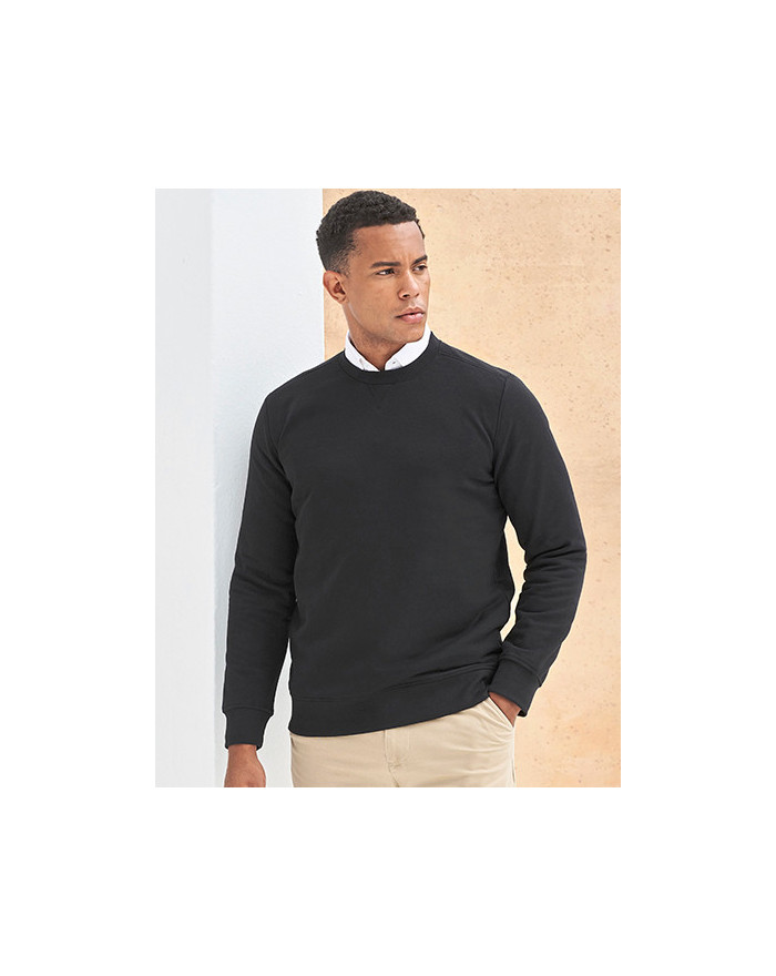 Sweat Personnalisée Manche Longue|avec liseré Point de croix|Bande de propreté|Col rond Homme ou Femme 300 g/m² - Henbury W84...