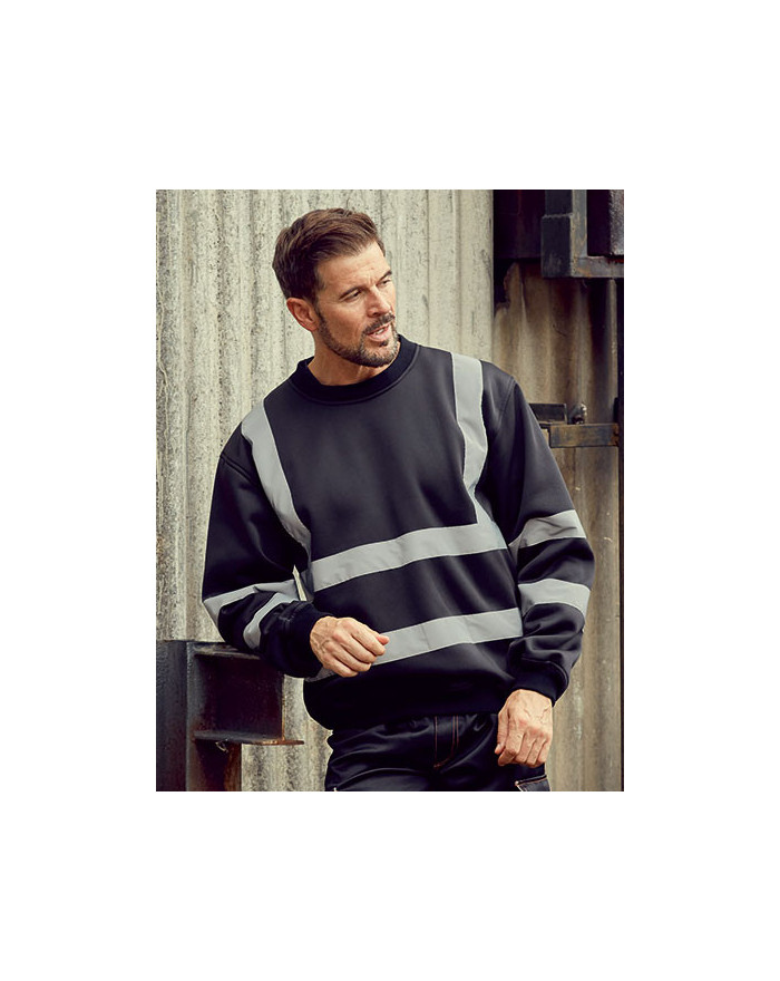 Sweat Personnalisé Manche Longue avec liseré Homme 280 g/m² - YOKO HVJ510 - Vêtement de travail Personnalisé avec marquage br...