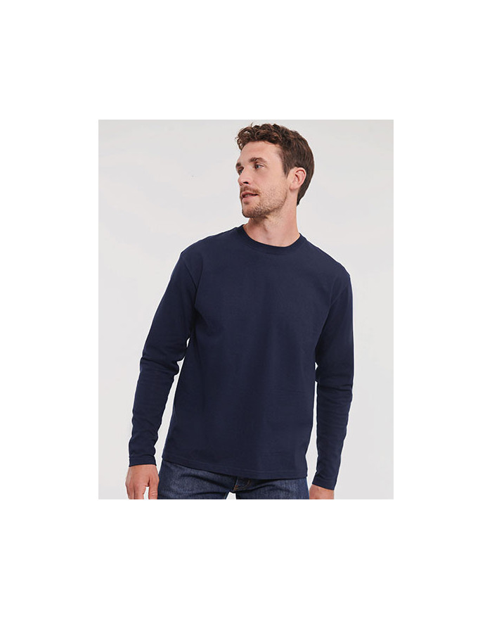 Tee shirt Personnalisé Manche Longue Unisexe 100% coton 180 g/m² (White: 175 g/m²) - Russell R-180L-0 - Tee shirt Personnalis...