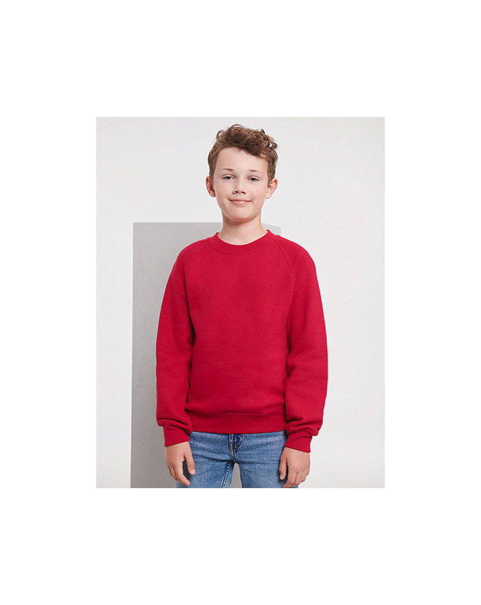 Sweat Personnalisé Manche Longue avec liseré Enfant 295 g/m² - Russell R-762B-0 - Vêtements Enfant Personnalisés avec marquag...