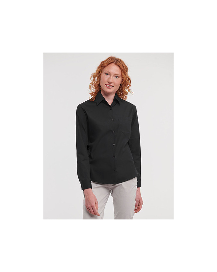 Chemise d'entreprise Personnalisée Manche Longue|Manchettes Duo 100% coton 125 g/m² (White: 120 g/m²) - Russell Collection R-...