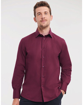 Chemise d'entreprise Personnalisée Manche Longue|Manchettes Duo 140 g/m² - Russell Collection R-946M-0 - Chemise d'entreprise...