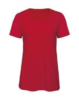Damen-T-Shirt mit V-Ausschnitt Triblend