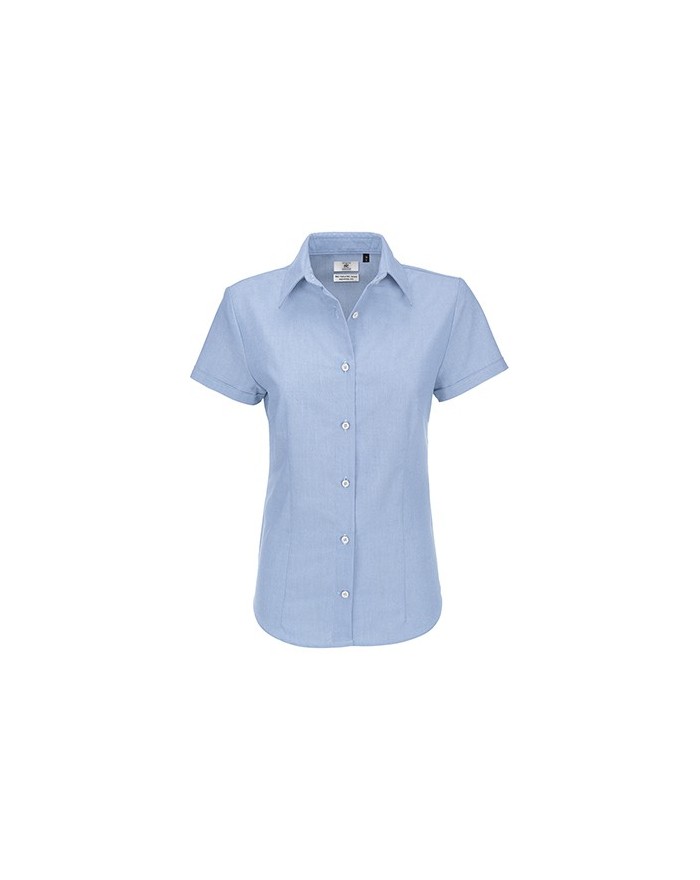 Chemise Oxford SSL/Femme - Chemise d'entreprise Personnalisée avec marquage broderie, flocage ou impression. Grossiste veteme...