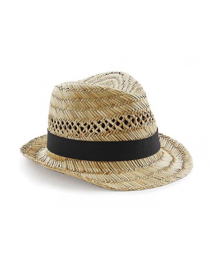 Chapeau mou de plage en paille - Casquette Personnalisée avec marquage broderie, flocage ou impression. Grossiste vetements v...