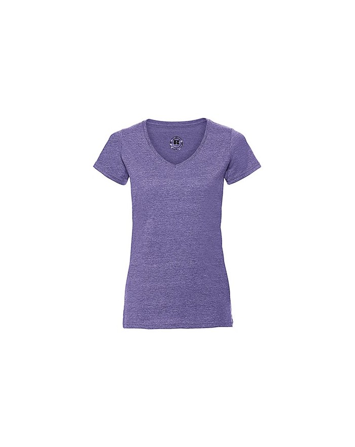 T-Shirt Femme Col-V HD polycoton - Tee shirt Personnalisé avec marquage broderie, flocage ou impression. Grossiste vetements ...