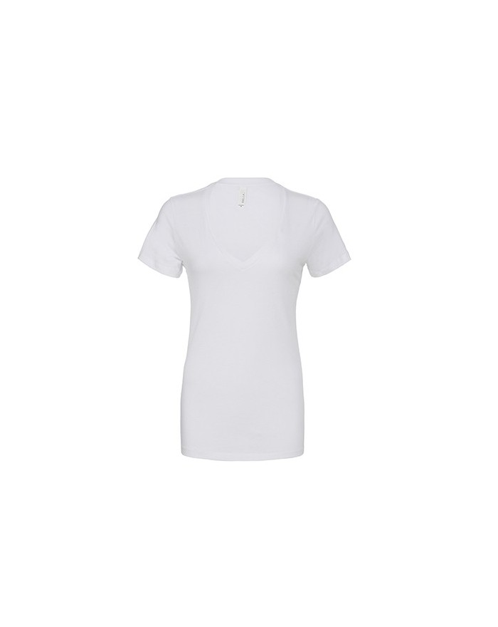 T-Shirt Femme Profond Col-V Jersey - Tee shirt Personnalisé avec marquage broderie, flocage ou impression. Grossiste vetement...