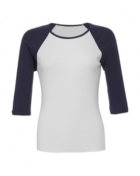 T-Shirt Manches 3/4 Raglan contrastées - Tee shirt Personnalisé avec marquage broderie, flocage ou impression. Grossiste vete...