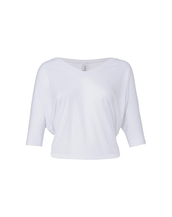 T-Shirt Col-V Boxy Viscose - Tee shirt Personnalisé avec marquage broderie, flocage ou impression. Grossiste vetements vierge...