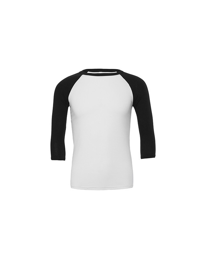 T-Shirt Baseball Unisexe Manches 3/4 - Tee-shirt Personnalisé avec marquage broderie, flocage ou impression. Grossiste veteme...