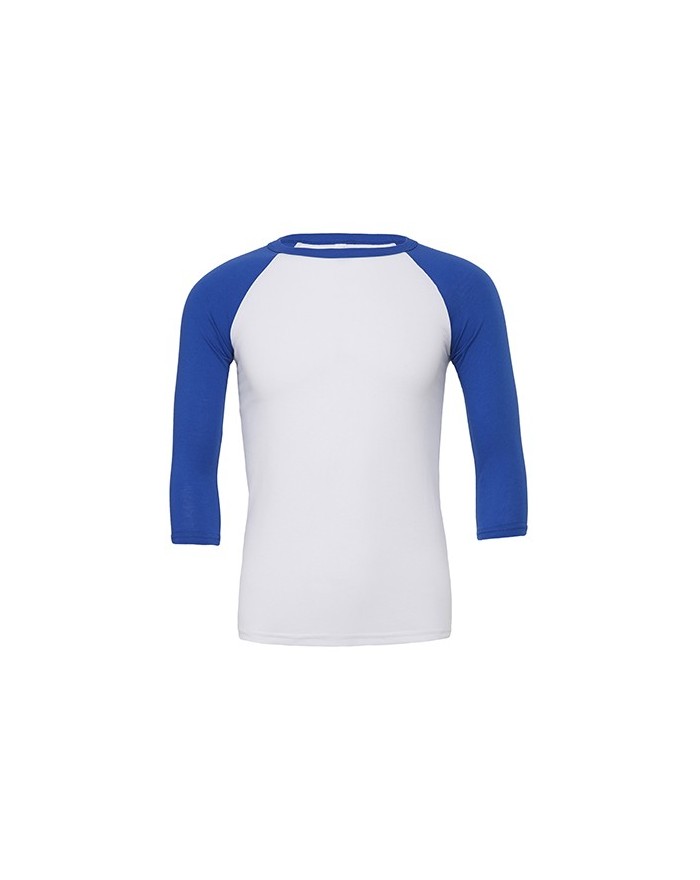 T-Shirt Baseball Unisexe Manches 3/4 - Tee shirt Personnalisé avec marquage broderie, flocage ou impression. Grossiste veteme...