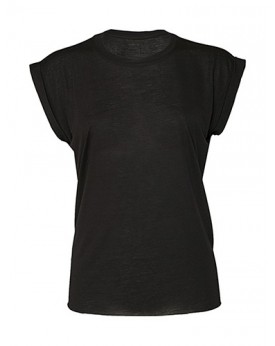T-Shirt Femme manchettes roulées Viscose musculation - Tee-shirt Personnalisé avec marquage broderie, flocage ou impression. ...