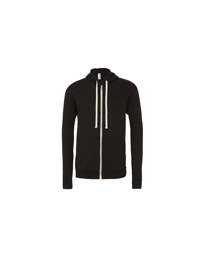 Sweat à Capuche Unisexe Triblend Full Zip - Sweat Personnalisé avec marquage broderie, flocage ou impression. Grossiste vetem...