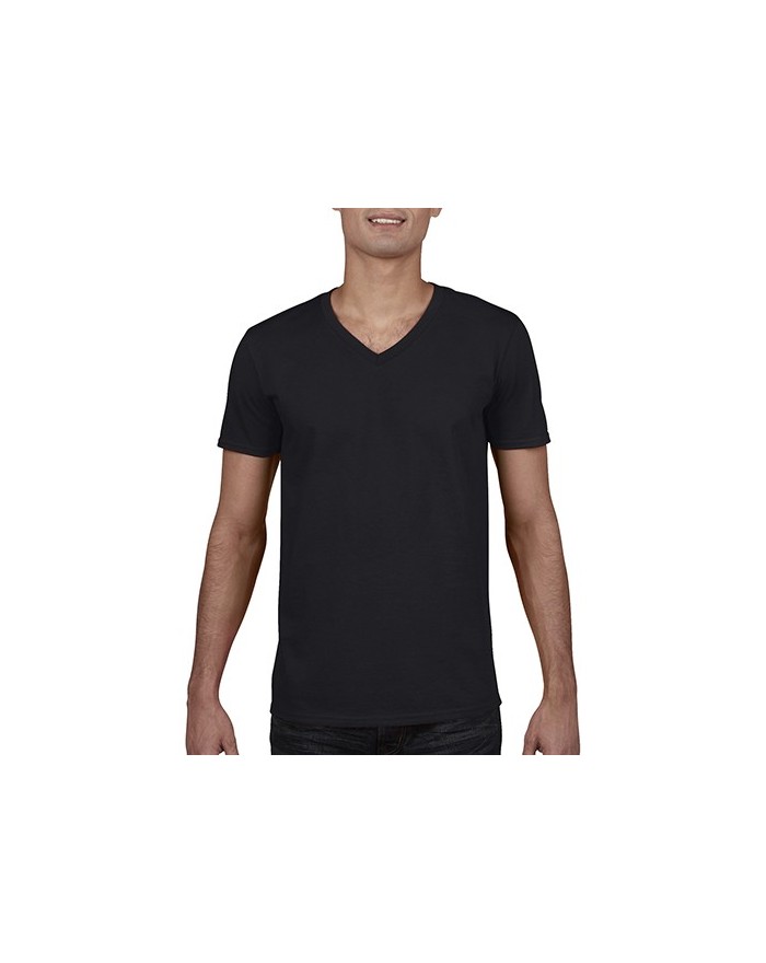 T-Shirt Jersey semi-peigné Col-V - Tee shirt Personnalisé avec marquage broderie, flocage ou impression. Grossiste vetements ...