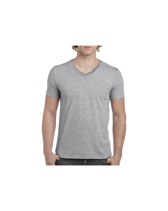 T-Shirt Jersey semi-peigné Col-V - Tee shirt Personnalisé avec marquage broderie, flocage ou impression. Grossiste vetements ...