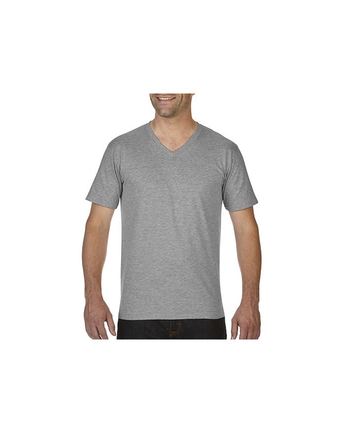 T-Shirt Col-V Adulte Premium Coton - Tee shirt Personnalisé avec marquage broderie, flocage ou impression. Grossiste vetement...