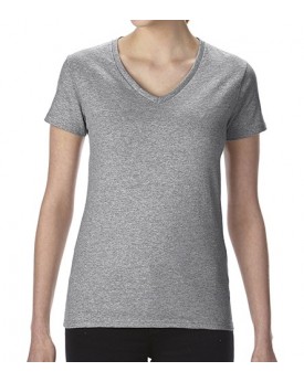 T-Shirt Femme Col-V Premium Coton - Tee shirt Personnalisé avec marquage broderie, flocage ou impression. Grossiste vetements...