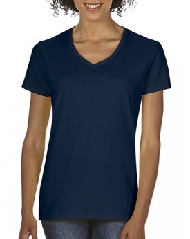 T-Shirt Femme Col-V Premium Coton - Tee-shirt Personnalisé avec marquage broderie, flocage ou impression. Grossiste vetements...