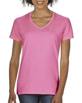 T-Shirt Femme Col-V Premium Coton - Tee-shirt Personnalisé avec marquage broderie, flocage ou impression. Grossiste vetements...