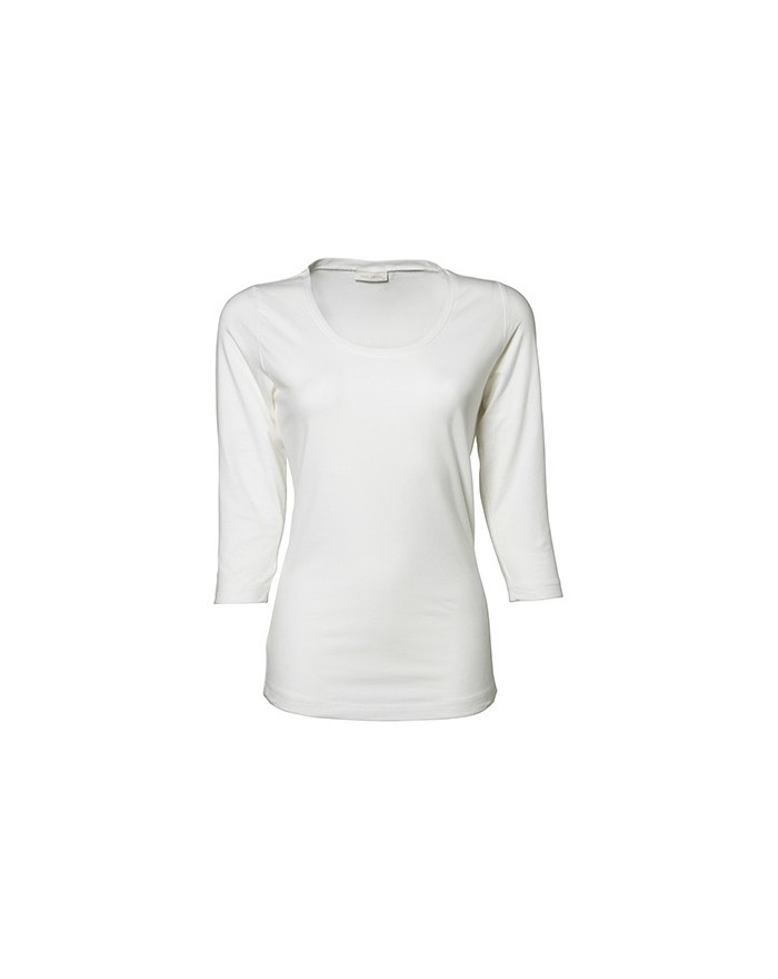 T-Shirt Femme 3/4 Manche Stretch - Tee-shirt Personnalisé avec marquage broderie, flocage ou impression. Grossiste vetements ...