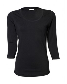 T-Shirt Femme 3/4 Manche Stretch - Tee shirt Personnalisé avec marquage broderie, flocage ou impression. Grossiste vetements ...