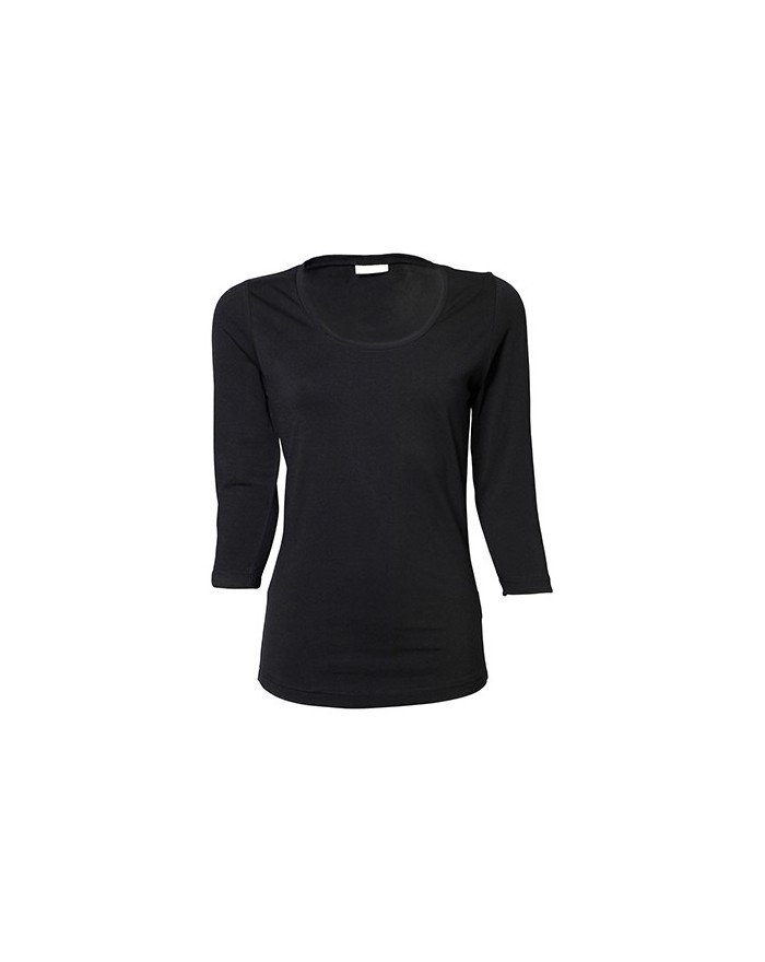 T-Shirt Femme 3/4 Manche Stretch - Tee shirt Personnalisé avec marquage broderie, flocage ou impression. Grossiste vetements ...