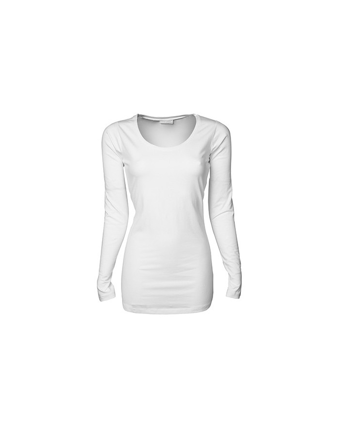 T-Shirt Femme Stretch LS Extra Long - Tee shirt Personnalisé avec marquage broderie, flocage ou impression. Grossiste vetemen...