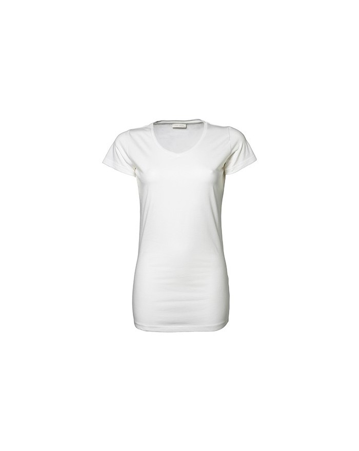 T-Shirt Femme Stretch Extra Long - Tee shirt Personnalisé avec marquage broderie, flocage ou impression. Grossiste vetements ...