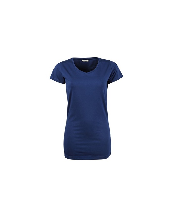T-Shirt Femme Stretch Extra Long - Tee-shirt Personnalisé avec marquage broderie, flocage ou impression. Grossiste vetements ...
