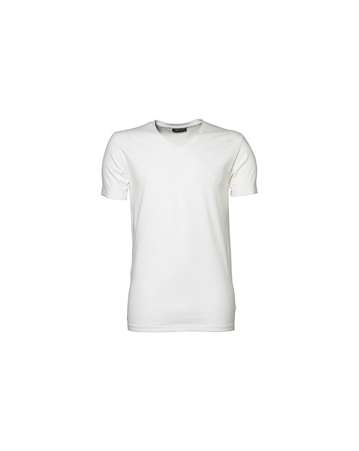 T-Shirt Homme Col V Stretch - Tee-shirt Personnalisé avec marquage broderie, flocage ou impression. Grossiste vetements vierg...