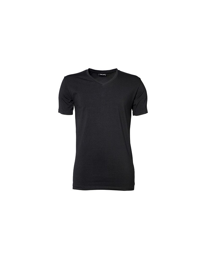 T-Shirt Homme Col V Stretch - Tee shirt Personnalisé avec marquage broderie, flocage ou impression. Grossiste vetements vierg...