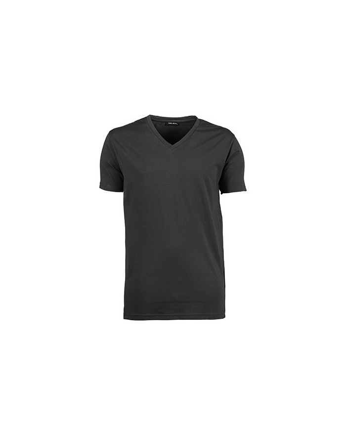 T-Shirt Homme Col V Stretch - Tee-shirt Personnalisé avec marquage broderie, flocage ou impression. Grossiste vetements vierg...