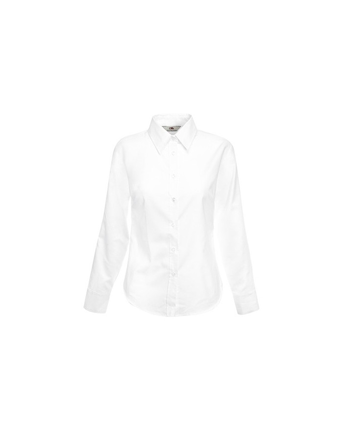 Chemise Femme Oxford LS - Chemise d'entreprise Personnalisée avec marquage broderie, flocage ou impression. Grossiste vetemen...