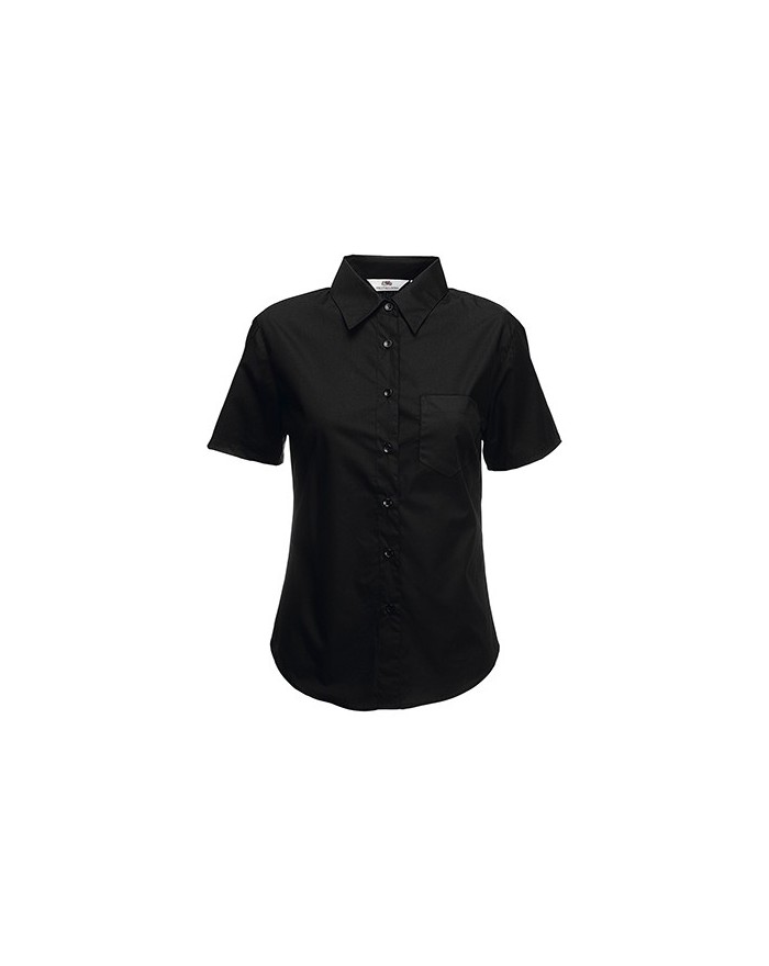 Chemise Femme Poplin SS - Chemise d'entreprise Personnalisée avec marquage broderie, flocage ou impression. Grossiste vetemen...