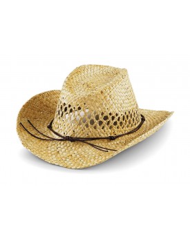 Chapeau de Cowboy en paille - Casquette Personnalisée avec marquage broderie, flocage ou impression. Grossiste vetements vier...
