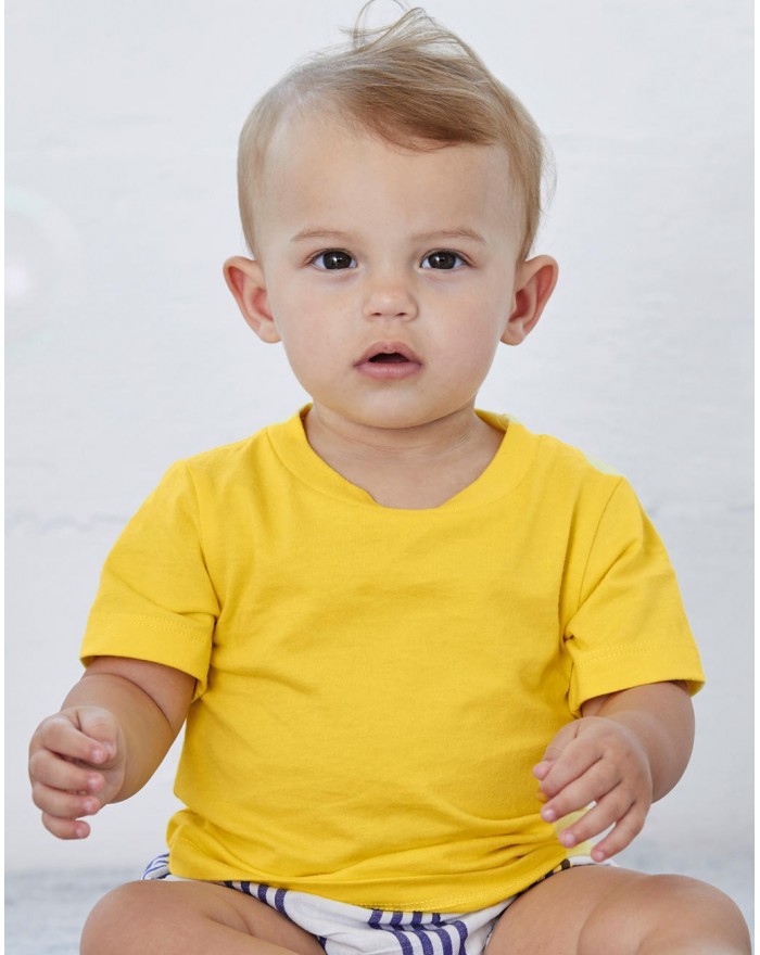 T-shirt Bébé Jersey Manches Courtes - Vêtements Enfant Personnalisés avec marquage broderie, flocage ou impression. Grossiste...