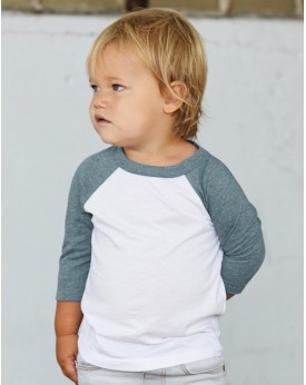 T-Shirt Enfant Baseball Manches 3/4 - Vêtements Enfant Personnalisés avec marquage broderie, flocage ou impression. Grossiste...