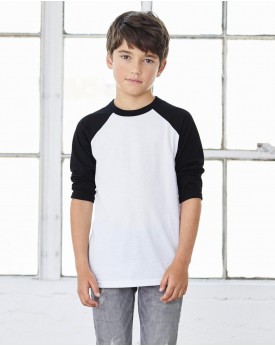 T-Shirt Baseball Enfant Manches 3/4 - Vêtements Enfant Personnalisés avec marquage broderie, flocage ou impression. Grossiste...