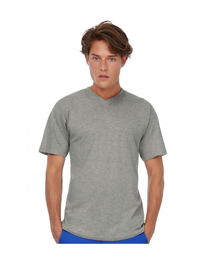 T-Shirt Exact Col V - Tee-shirt Personnalisé avec marquage broderie, flocage ou impression. Grossiste vetements vierge à pers...