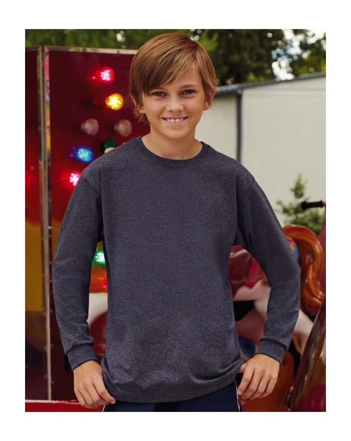T-Shirt Enfant Valueweight Manches Longues - Vêtements Enfant Personnalisés avec marquage broderie, flocage ou impression. Gr...
