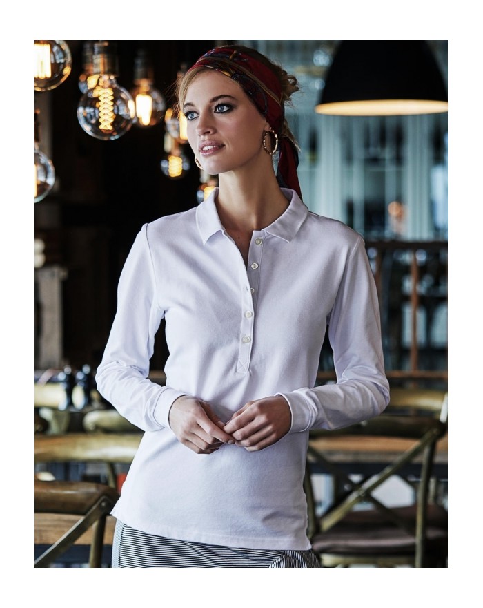 Polo Femme Luxury LS Stretch - Polo Personnalisé avec marquage broderie, flocage ou impression. Grossiste vetements vierge à ...