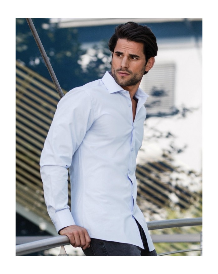 Sweater Homme LS Ultimate Stretch - Chemise d'entreprise Personnalisée avec marquage broderie, flocage ou impression. Grossis...