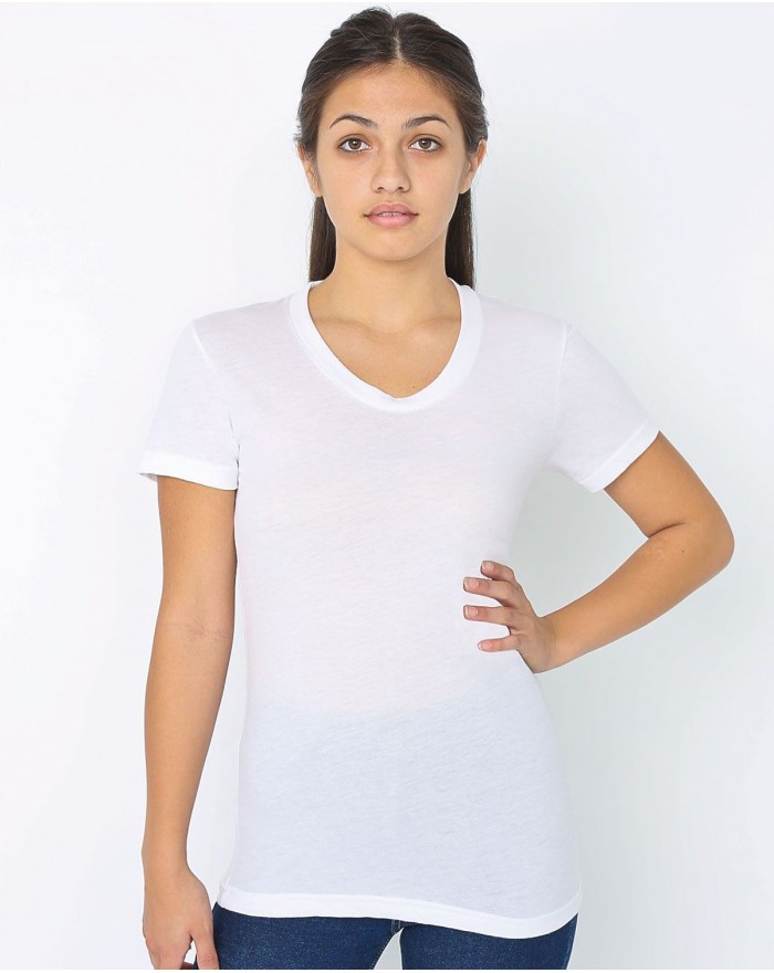 T-Shirt Femme Poly-Coton - Tee-shirt Personnalisé avec marquage broderie, flocage ou impression. Grossiste vetements vierge à...