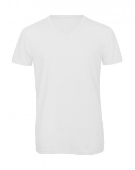 T-Shirt Homme Col V Triblend - Tee-shirt Personnalisé avec marquage broderie, flocage ou impression. Grossiste vetements vier...