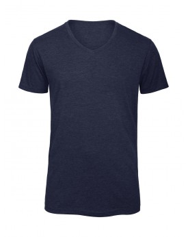 T-Shirt Homme Col V Triblend - Tee shirt Personnalisé avec marquage broderie, flocage ou impression. Grossiste vetements vier...