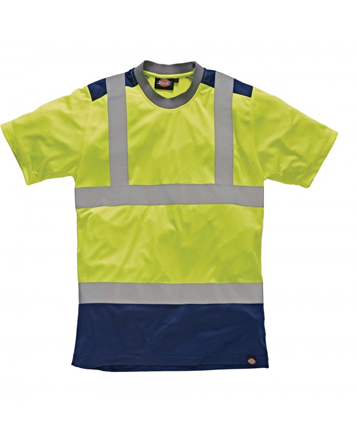 T-shirt Bicolore Haute Visibilité DSA22081Z - Tee shirt Personnalisé avec marquage broderie, flocage ou impression. Grossiste...